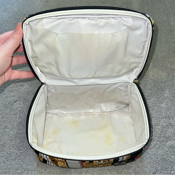 VTG Christian Dior Large Animal Print Makeup Cosmetic Travel Toiletry Bag Case - Picture 11 of 14
